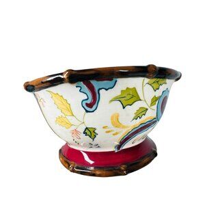 Tracy Porter Cerise Collection Hand Painted Decorative Bowl
